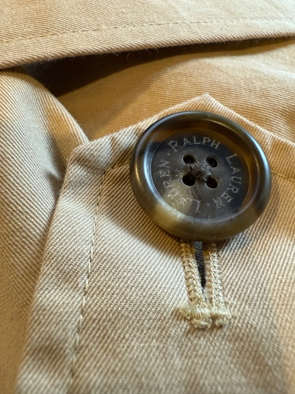 Ralph Lauren Beige Double-Breasted Trench Coat - Picture 9 of 11